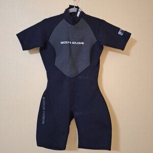 Body Glove Womens Shorty Wetsuit Size‎ 9/10 Black Neoprene Back Zipper